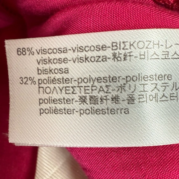 Zara Red Shimmer High-Waist Pleated Wide Leg Pants Size S - Picture 11 of 15